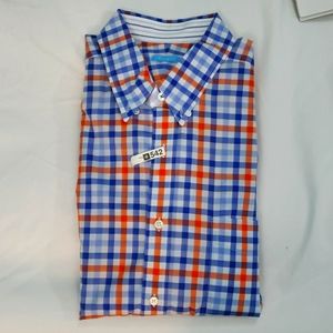 J. McLaughlin Modern Fit Long Sleeve Shirt in Plaid (Size M)